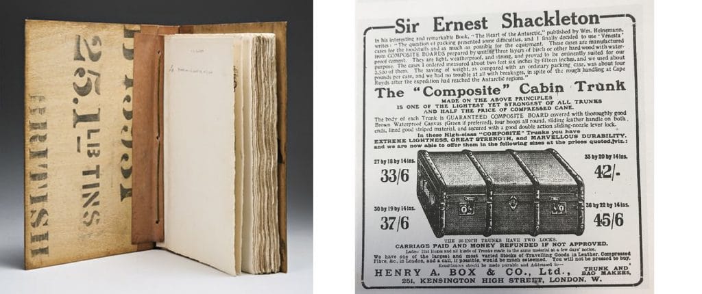 Venesta’s tea chest were used in two-well known Antarctic expeditions.