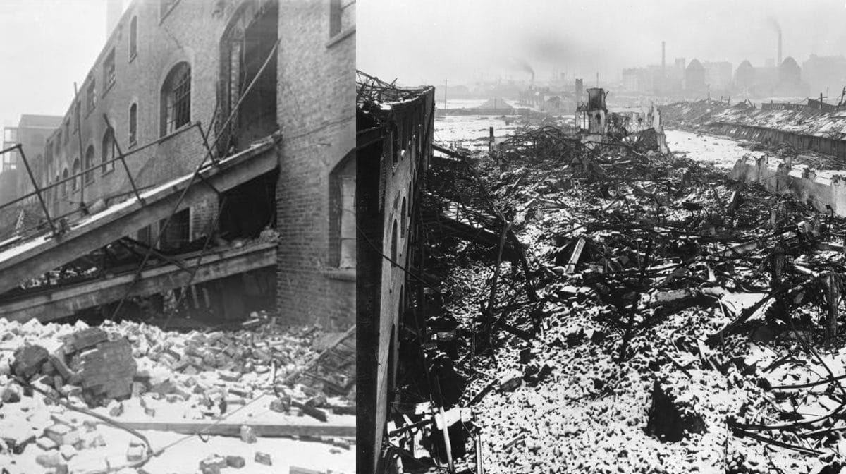 Venesta’s factory destory in the biggest explosion in the history of London.